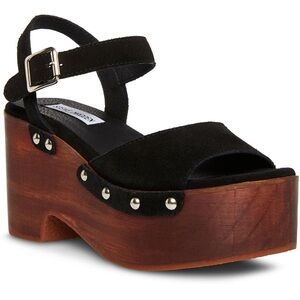 Steve Madden Black Mindful Heeled Sandal
